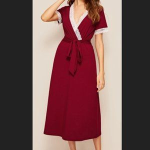 Neck Belted Nightdress gown